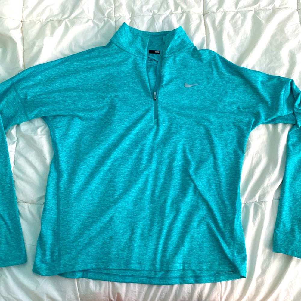 Nike dry fit long sleeve teal shirt, medium